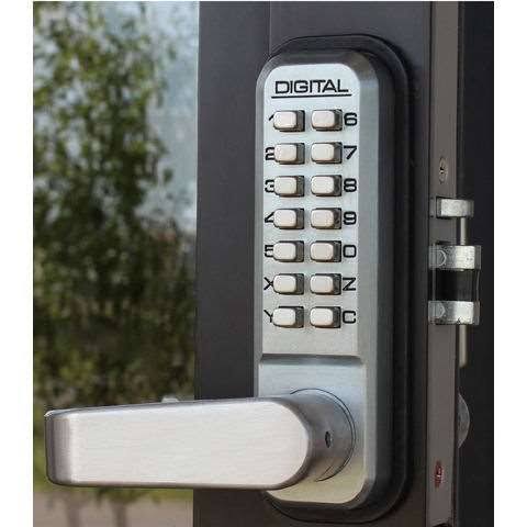 Mechanical Keyless Narrow Stile Lever Handle Lock with Passage Function and Double Sided Combination Q225