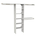 White Basic Wood Closet System Kit E558