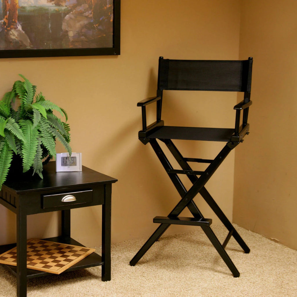 White Walnut Frame Bar Height Director Chair X767