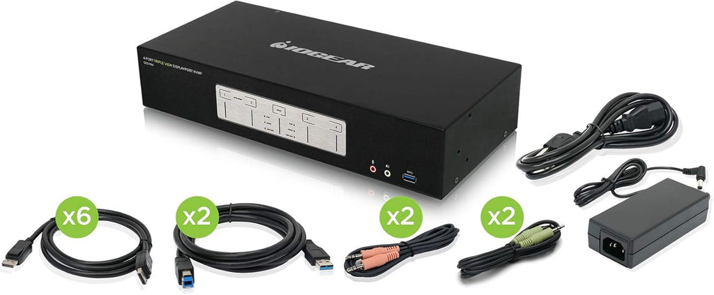 4-Port 4K Triple View DisplayPort KVMP Switch Y594999