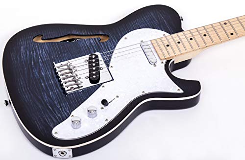 Blue Semi-Hollow Body Electric Guitar M7193