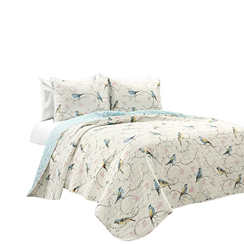 Oversized 3 Piece Reversible Quilt Set, Full/Queen J988
