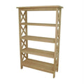 Unfinished Wood 4 Tier Bookcase W818