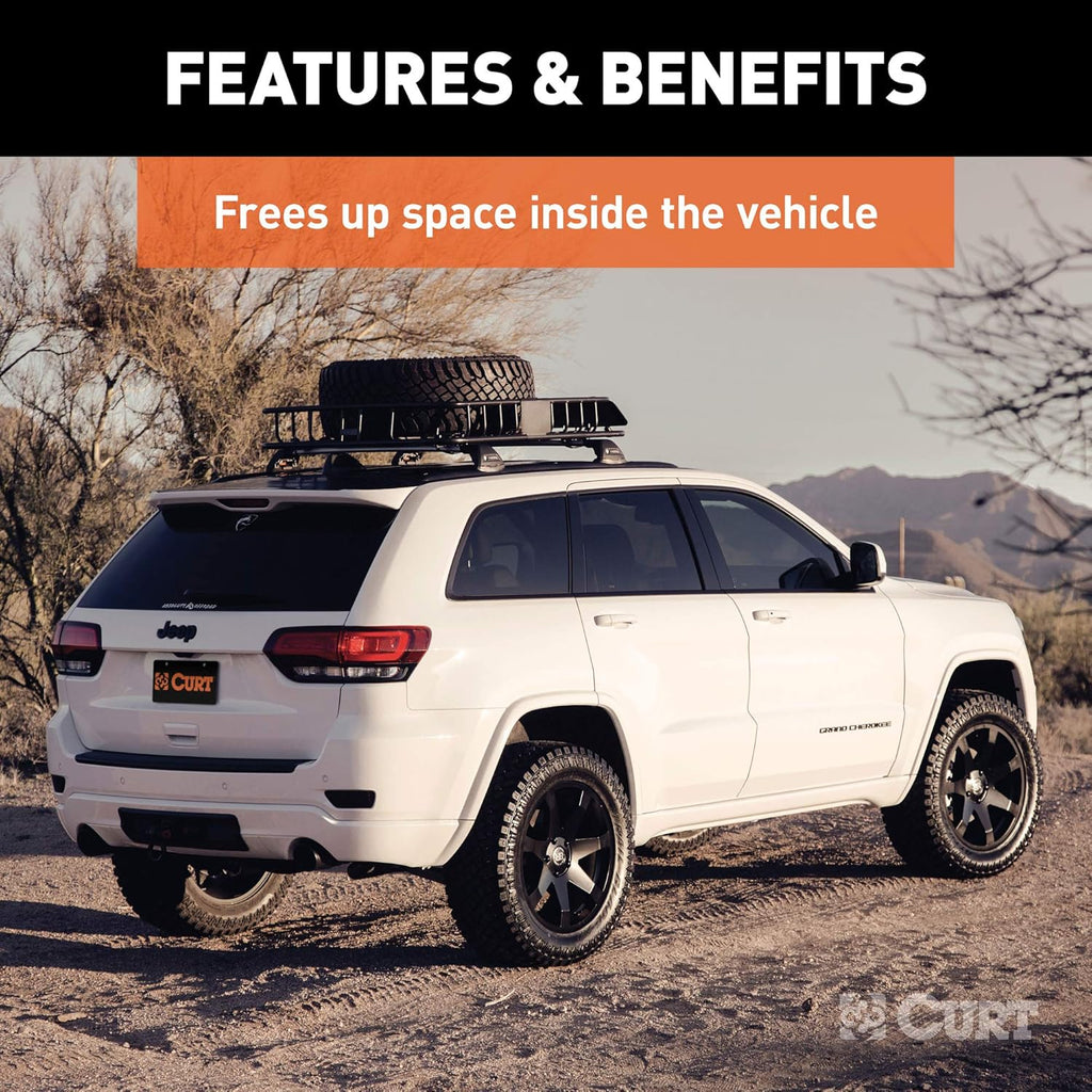 Black Steel Roof Rack Cargo Carrier C674928