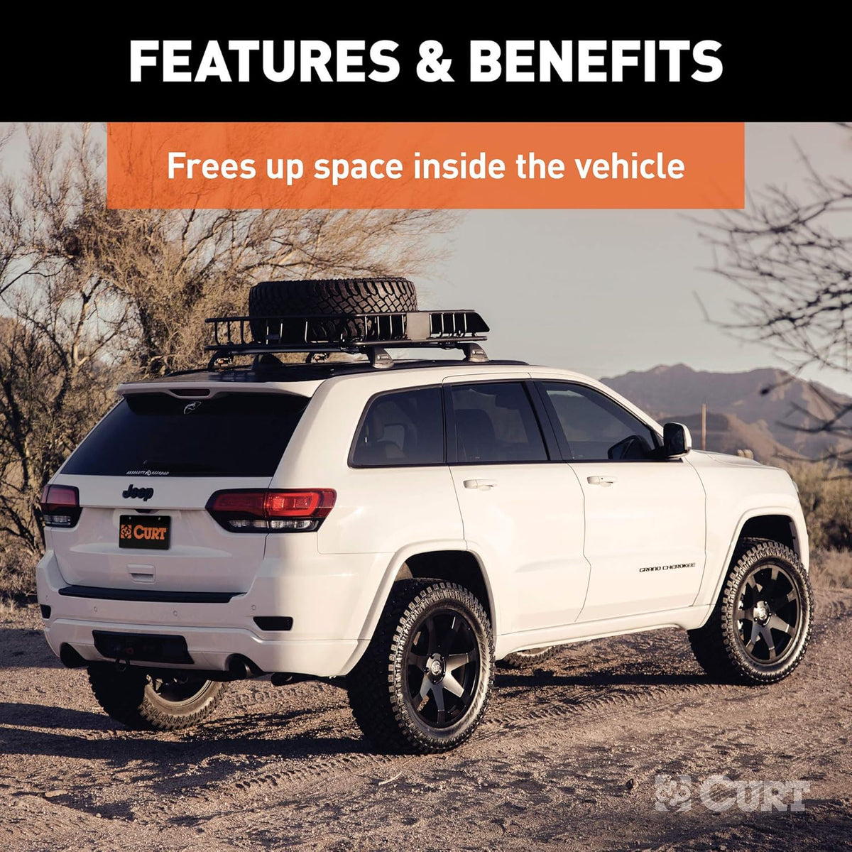 Black Steel Roof Rack Cargo Carrier C674928