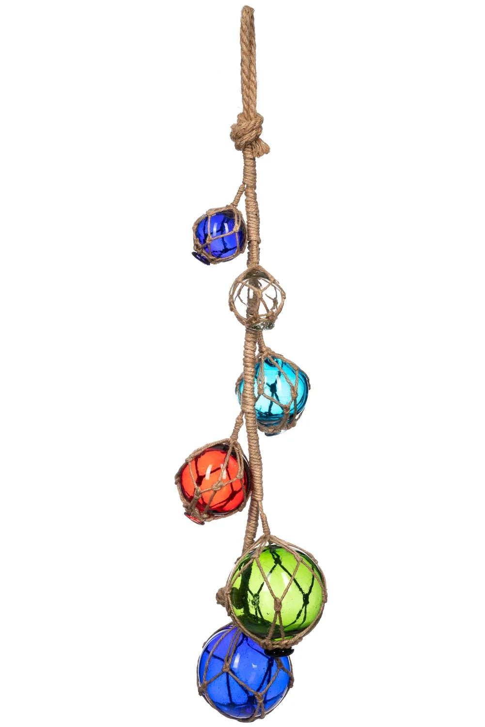 Glass Fishing Floats, Strand of 6, Multicolor V84175