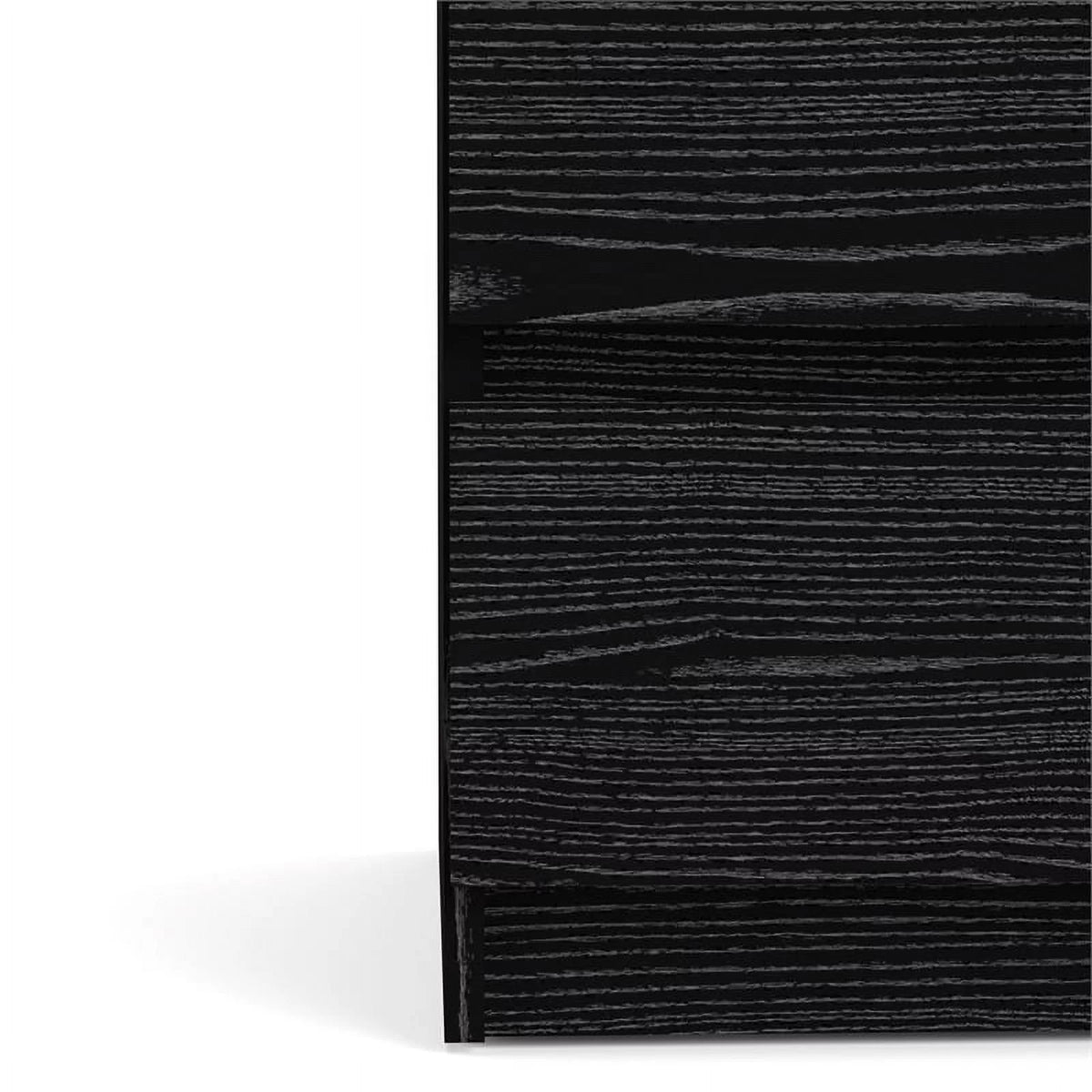 2 Piece Dresser and Chest Set Black Woodgrain Q494970