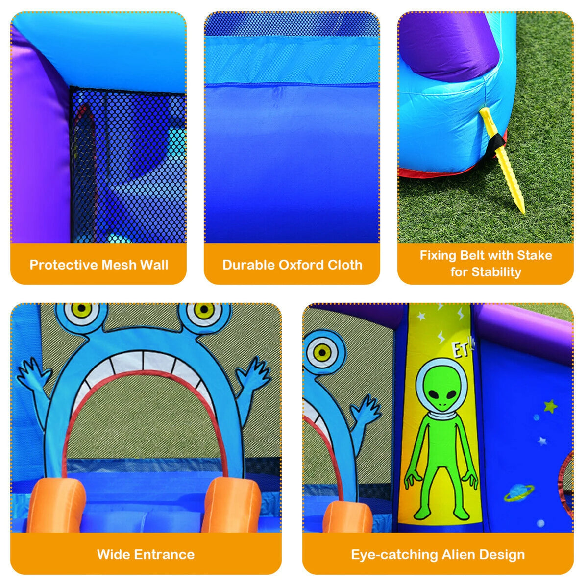 Inflatable Bounce House with Ball Pit and 480W Blower Z72781
