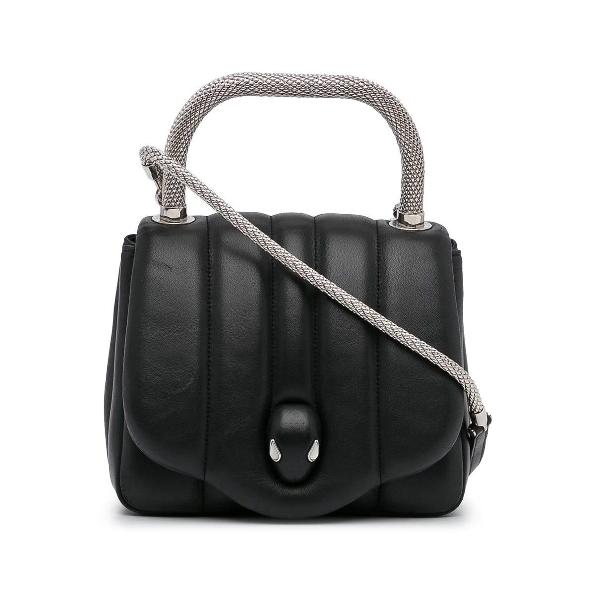 Pre-Owned Calf Leather Blue Convertible Crossbody Bag K7008