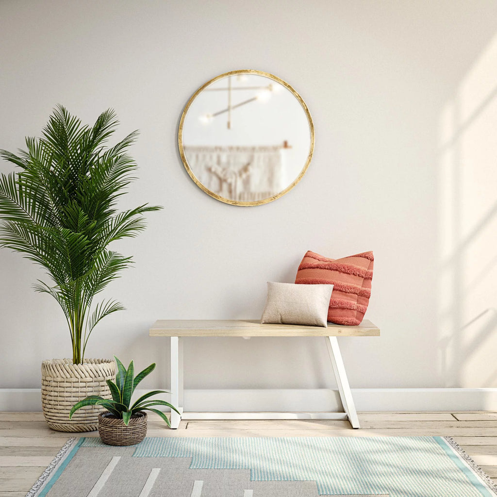White Entryway Bench O543