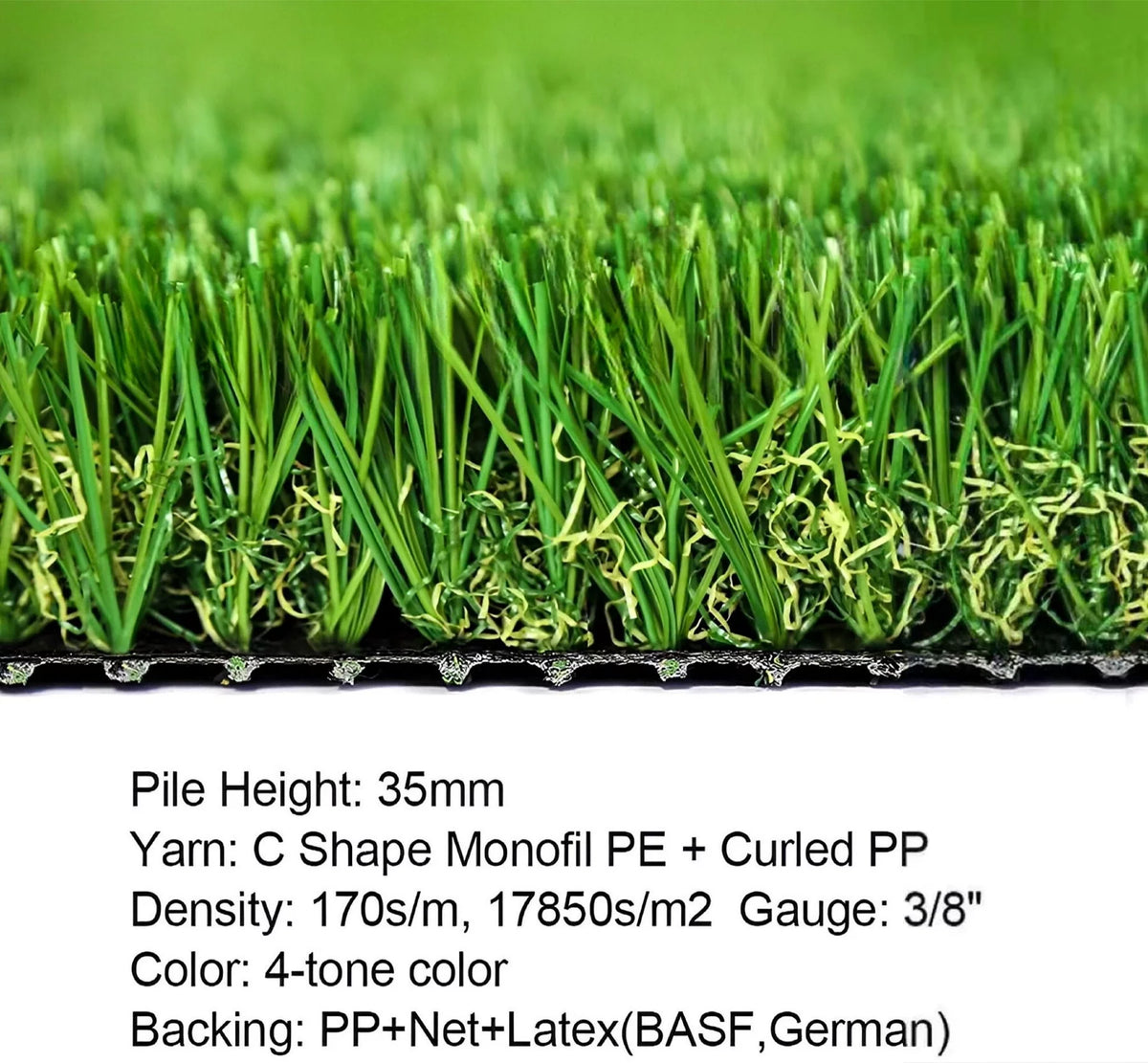 Artificial Grass 1.38" Pile Height 10' x 18' U389