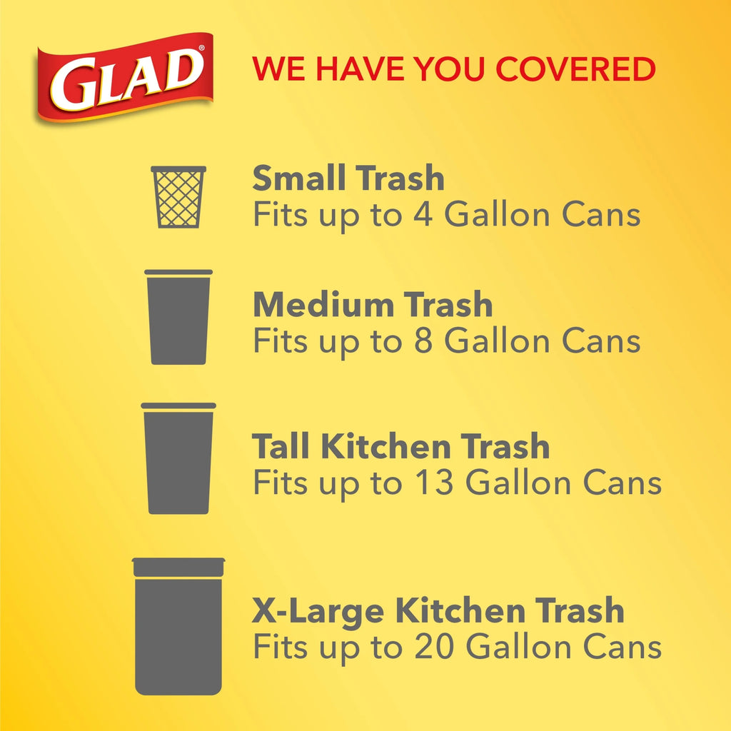20 Gallon Grey Kitchen Drawstring Trash Bags, 80 Count Z553264