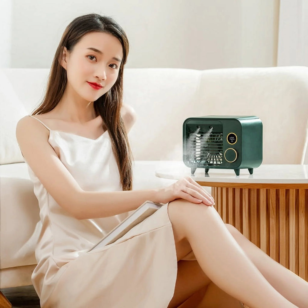 Mini Air Cooler with Adjustable Desktop Fan and USB Port M89698