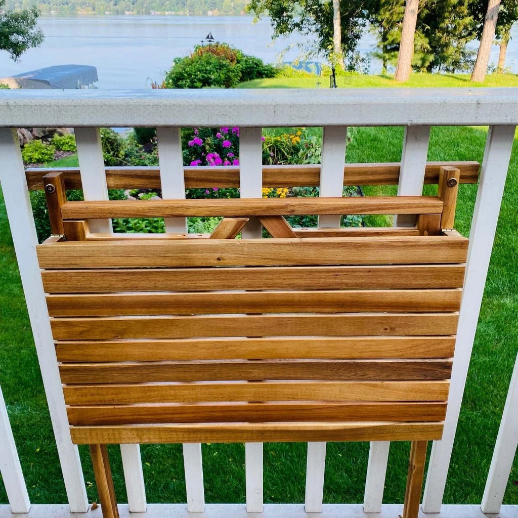 Folding Acacia Wood Balcony Table R2292