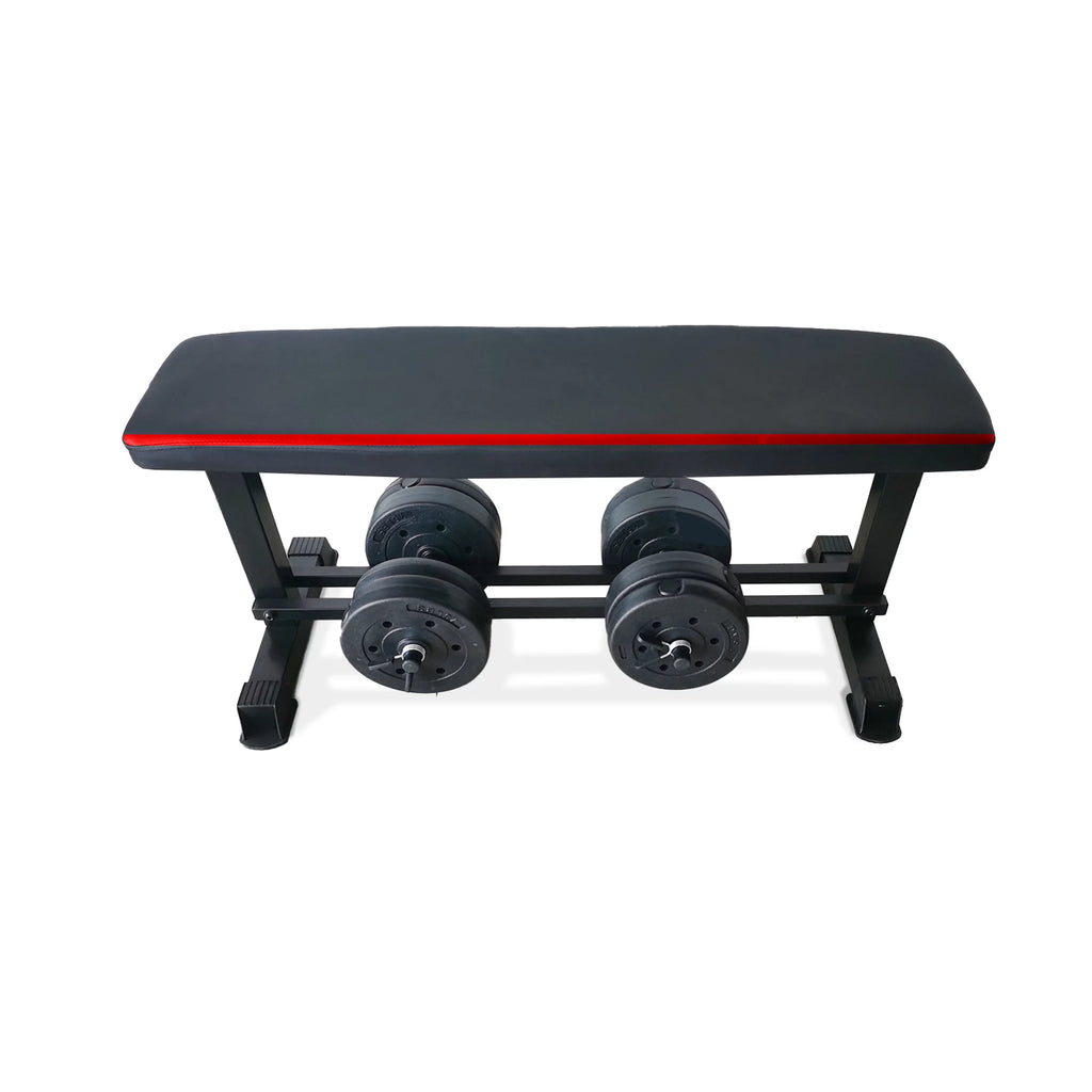 Flat Weight Bench & 50 lb Adjustable Dumbbell Set B789021