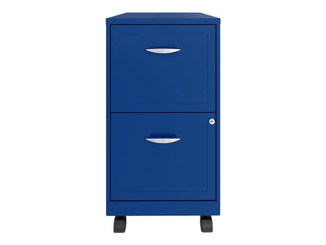 Blue 2 Drawer Steel Mobile Filing Cabinet K7909