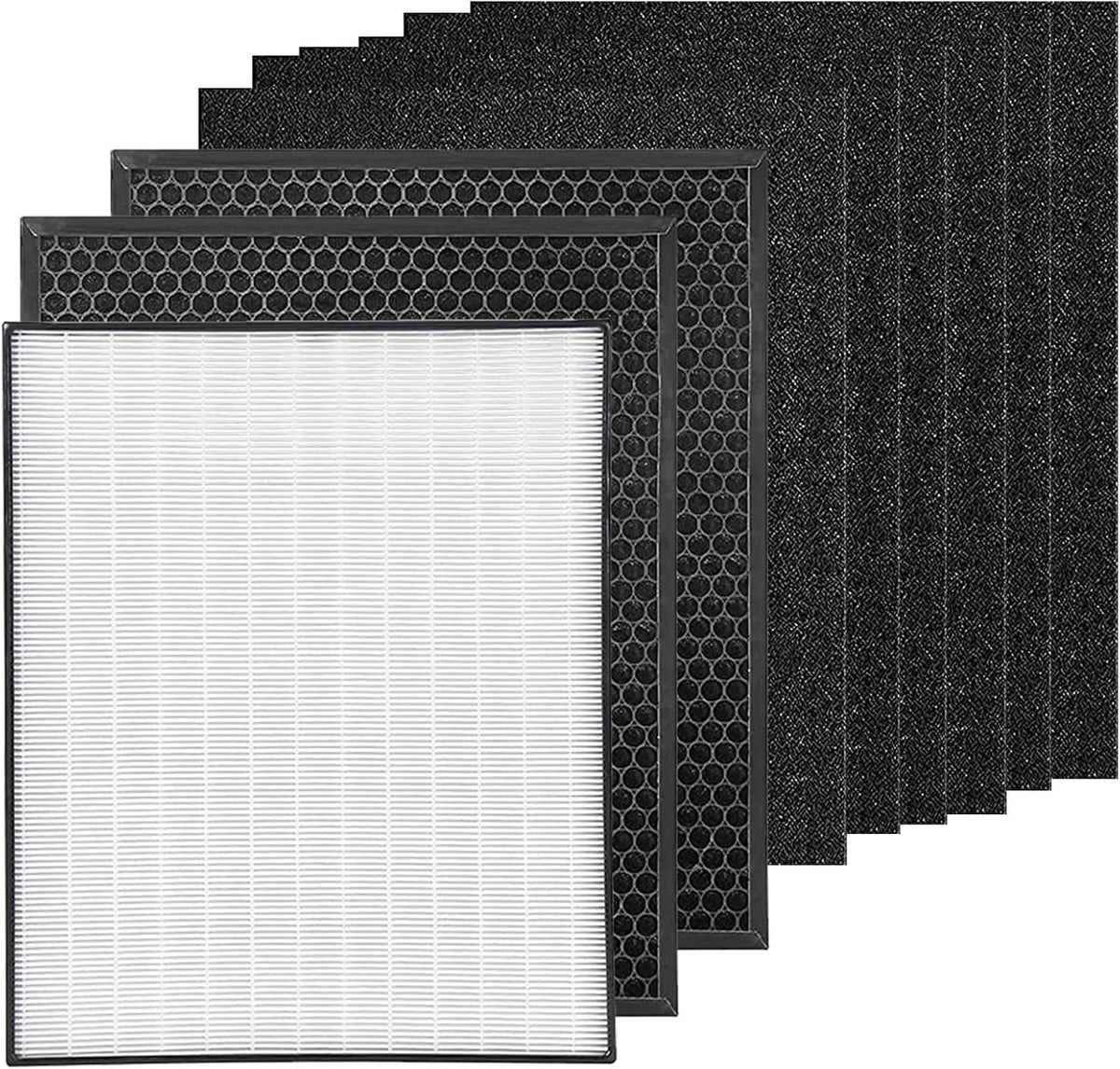 Replacement Filter Kit for Air Purifier, 1 True HEPA Filter, 2 Carbon Filters, 6 Pre-Filters N44604