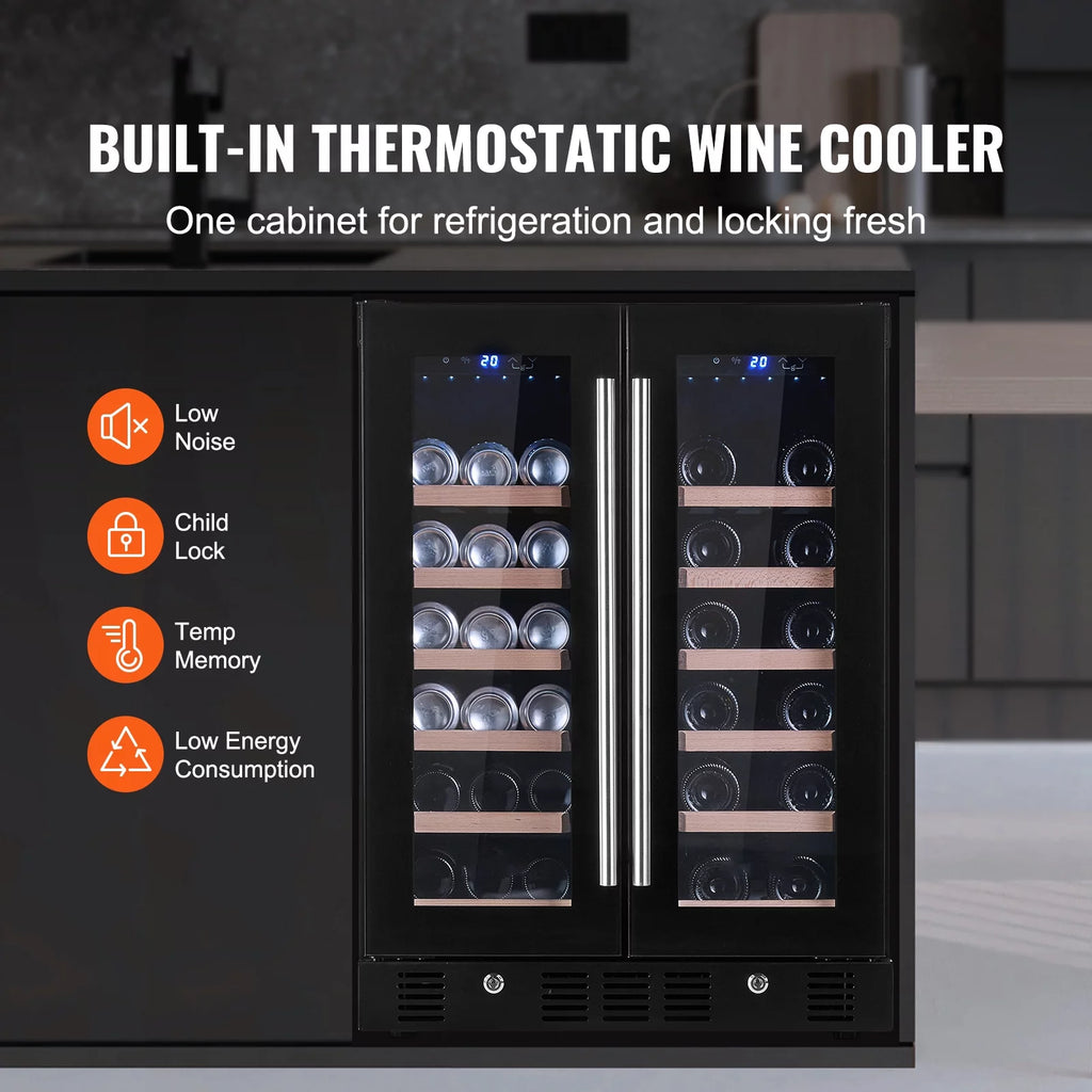 78 Cans 20 Bottle Stainless Steel Wine Cooler R637966