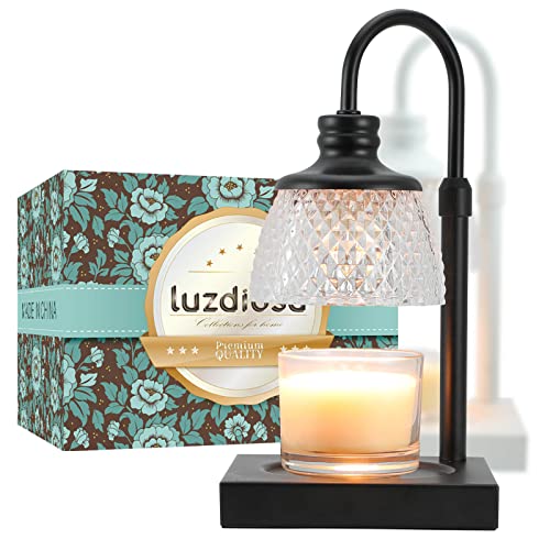 Black Electric Candle Warmer Lamp with 2 Bulbs Height Adjustable Dimmer R615