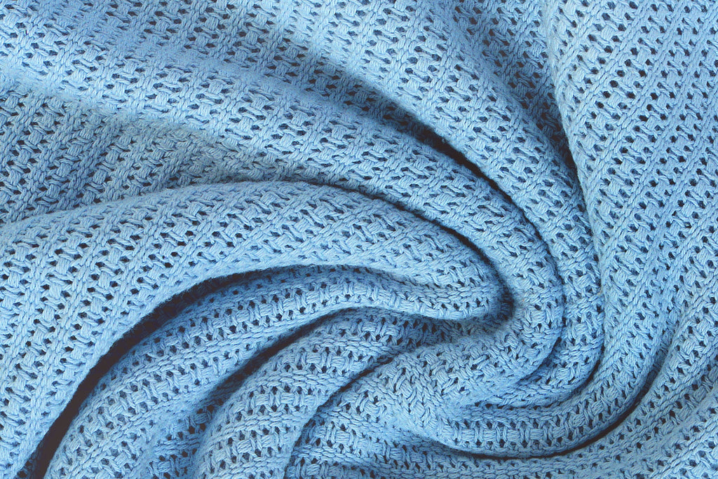 Blue Queen 90x90 Inches Leno Weave Cotton Blanket A31369