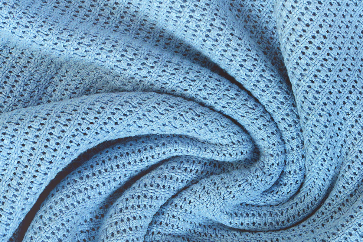 Blue Queen 90x90 Inches Leno Weave Cotton Blanket A31369