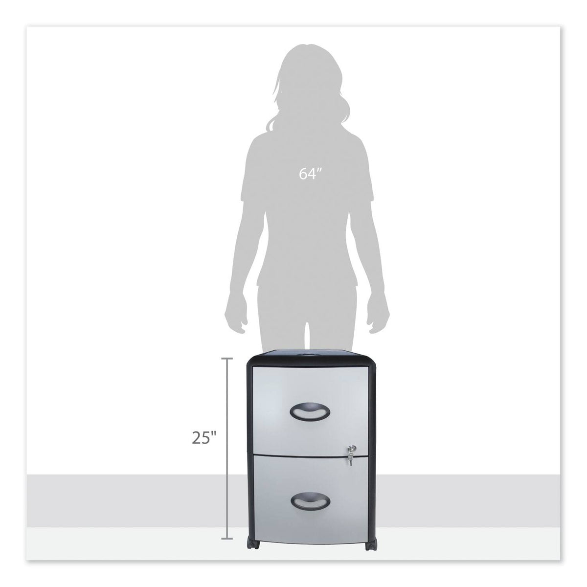 Mobile Filing Cabinet with Metal Siding B62623