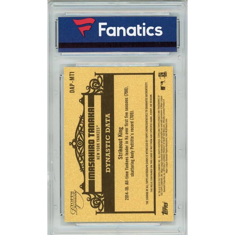 Autographed 2019 Topps Dynasty Patch Relic Card J42572