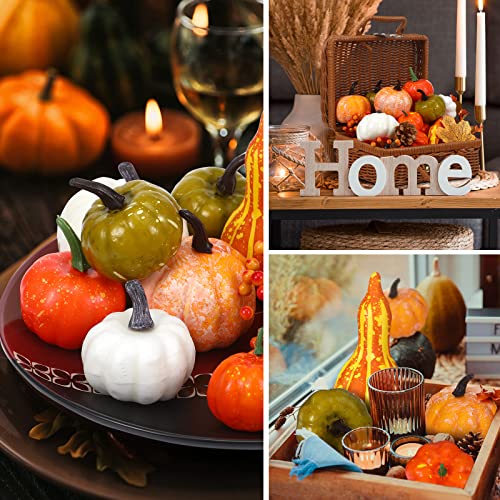 520 Pcs Artificial Pumpkins and Gourds Fall Harvest Decoration Set C969