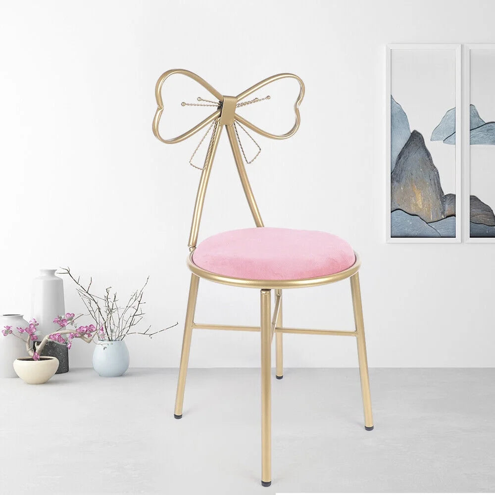 Pink Velvet Butterfly Chair with Gold Legs P699
