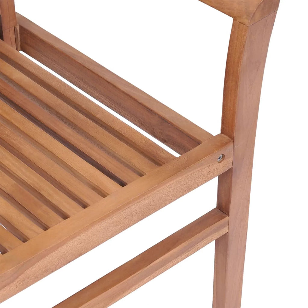 8 pcs Solid Teak Wood Stacking Dining Chairs D121