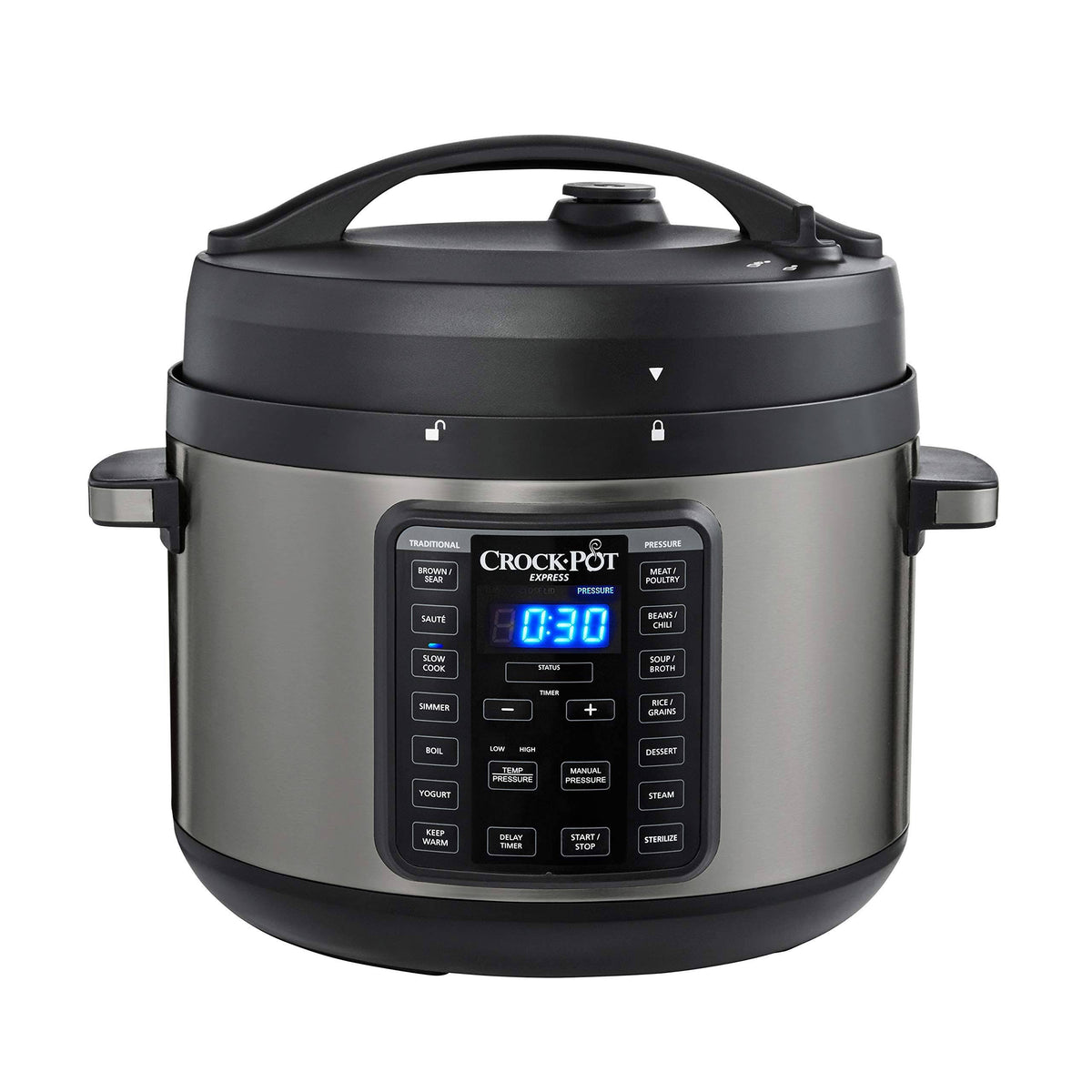 10-Qt. Black Stainless Pressure Cooker C799330