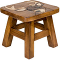 Hand Carved Acacia Hardwood Decorative Short Stool N340417