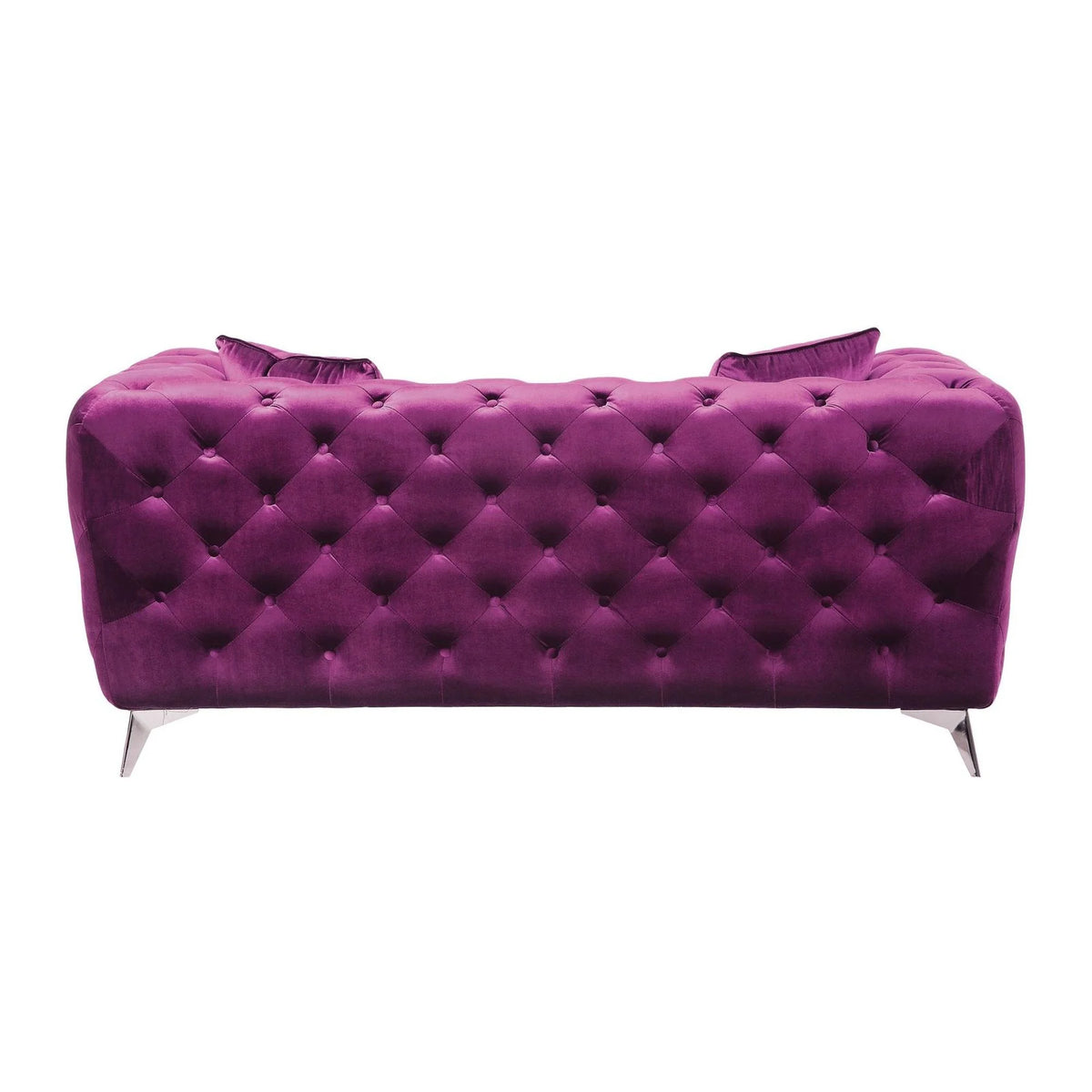 Purple Fabric Loveseat F93827