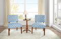Harbor Blue Fabric Table and Two Chairs V1083