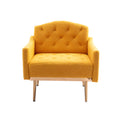 Camel Mustard Teddy Accent Chair with Metal Feet K301338