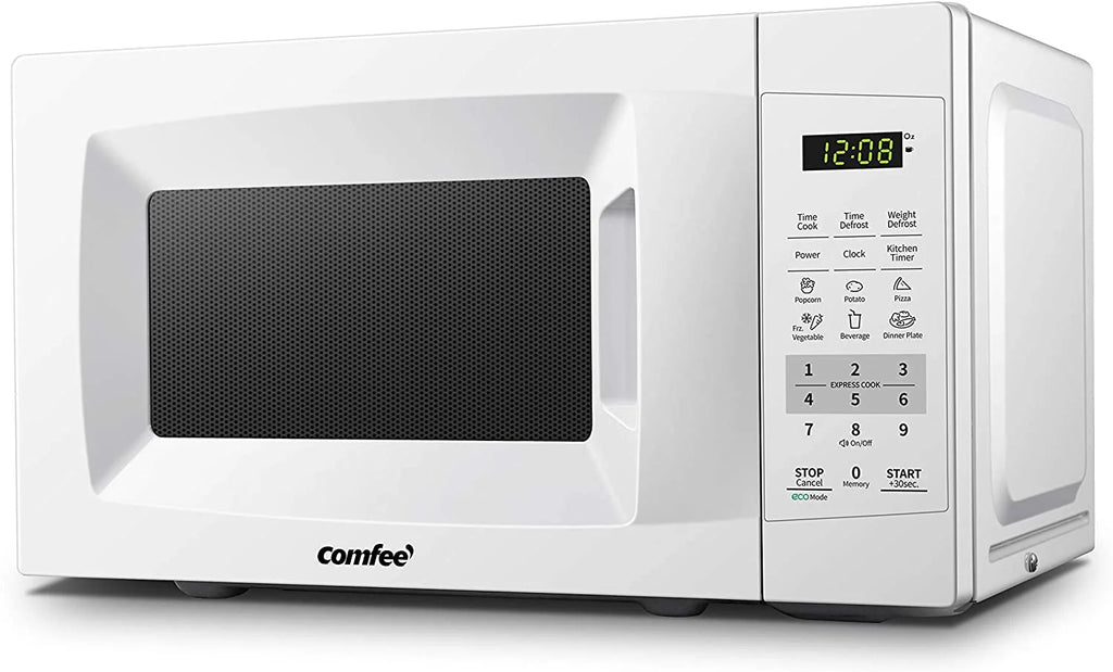 0.7 Cu Ft 700W Pearl White Countertop Microwave Oven Y864