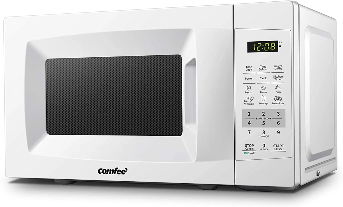 0.7 Cu Ft 700W Pearl White Countertop Microwave Oven Y864