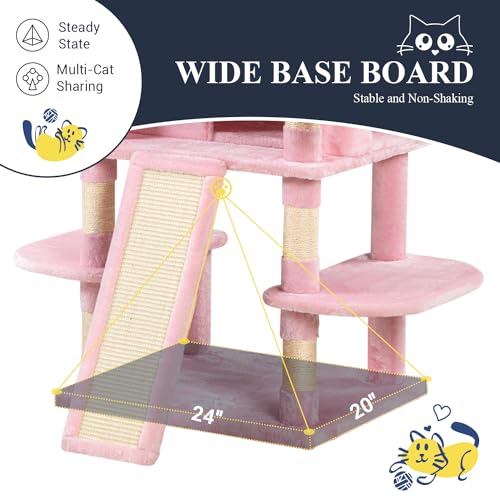 68 Inches Light Grey Cat Tree L594
