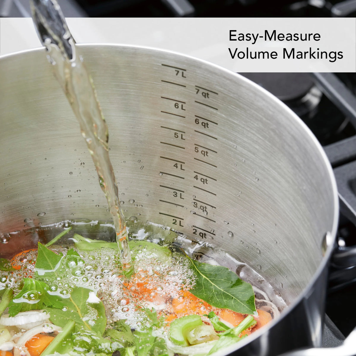 3-Ply Stainless Steel Induction Stockpot with Lid, 8 Quart D31374