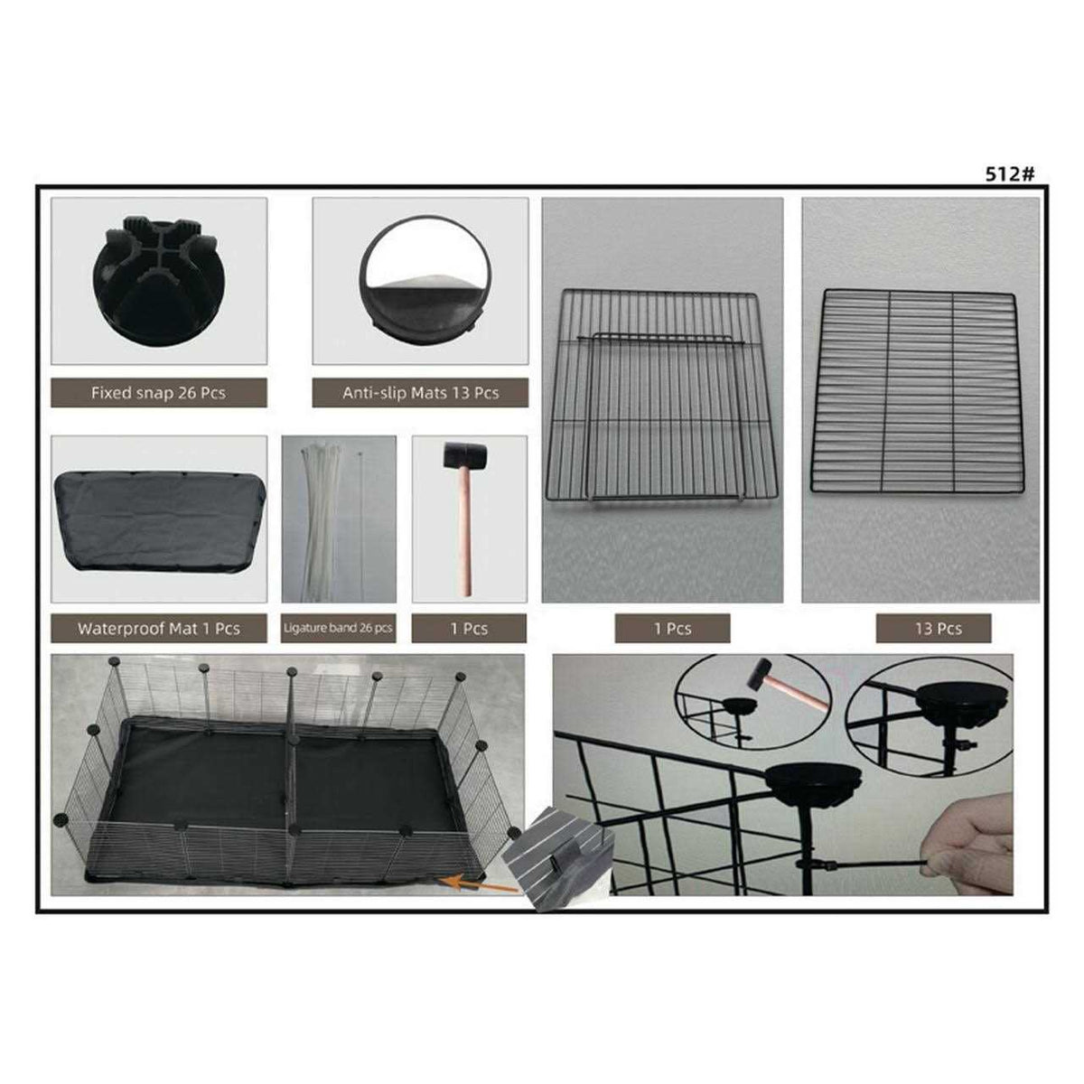 48 Extra Large Guinea Pig Dwarf Rabbit Habitat Cage with Door L243