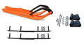 Orange XPT Snowmobile Skis with 6" Round Bars Complete Kit Y475
