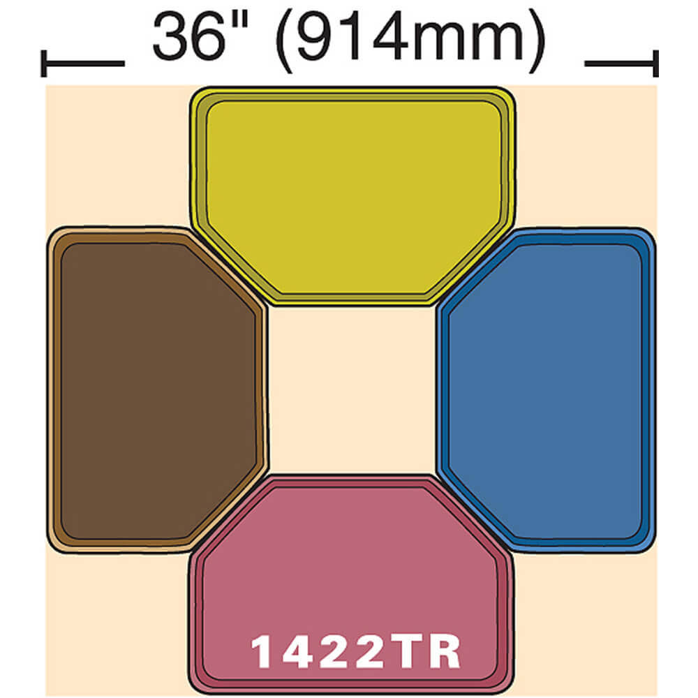 14x22 x 22x22 Trapezoid Light Peach Trays - Case of 12 I7590