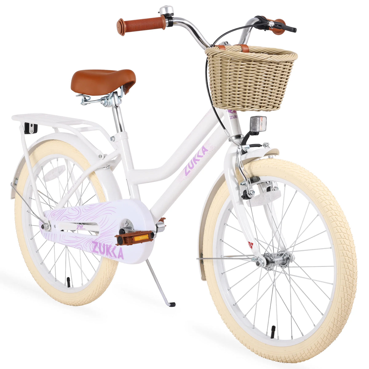 20" Kids Bike with Woven Basket White N458281