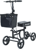 Black Steerable Knee Walker Medical Scooter B855