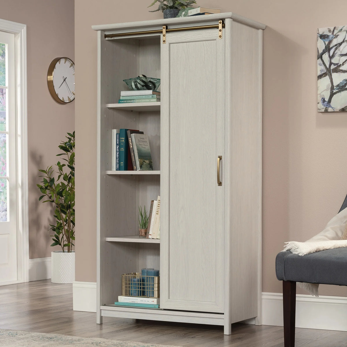 Glacier Oak Engineered Wood Storage Cabinet B9540
