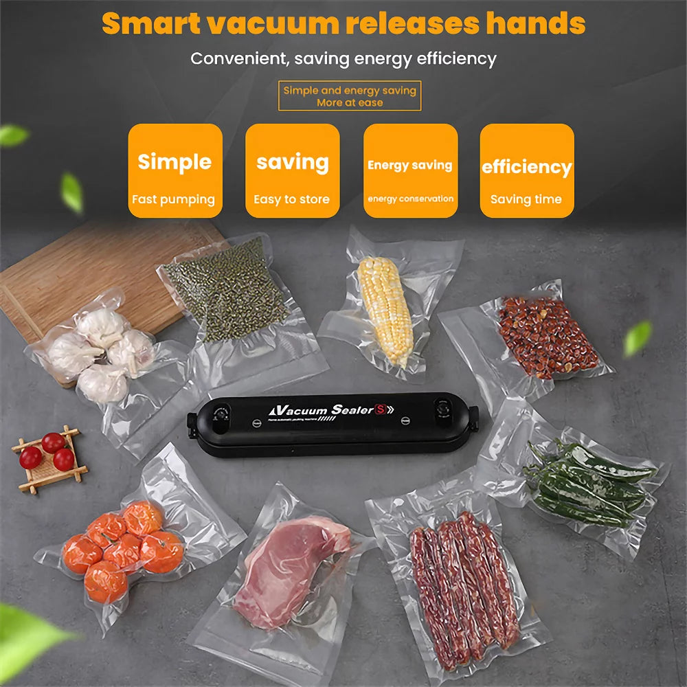 Automatic Mini Food Vacuum Sealer Machine with 10 Bags Y296