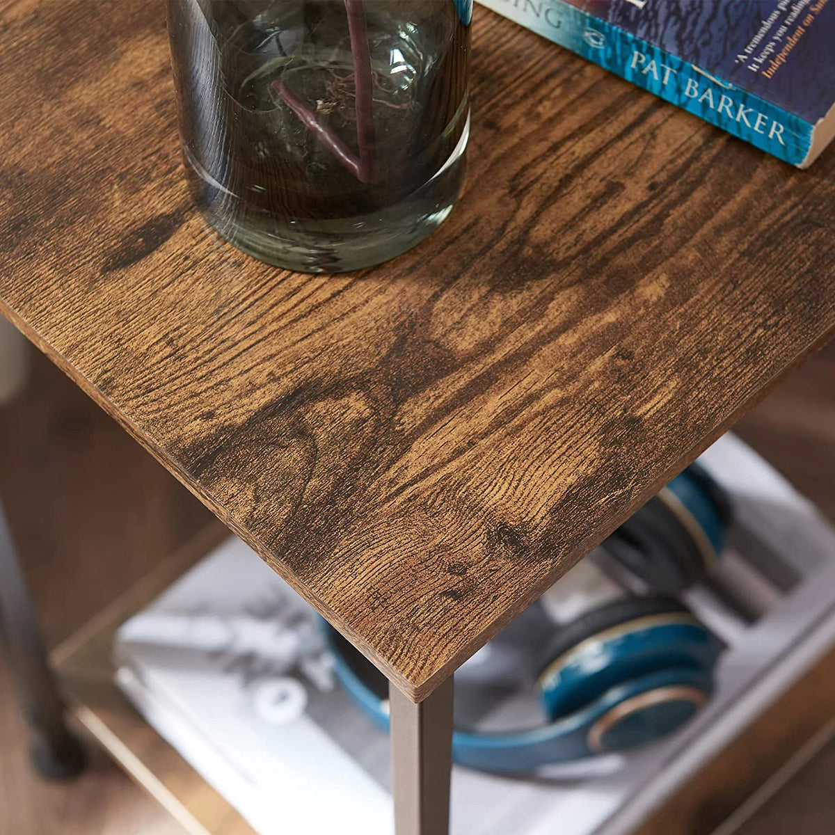 2-Tier Side Table with Storage Shelf J4340