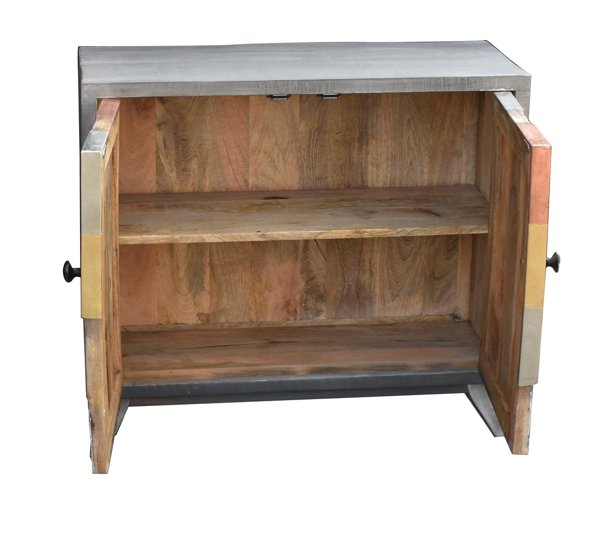 Recycled Mango Wood Cabinet with 2 Doors W62350