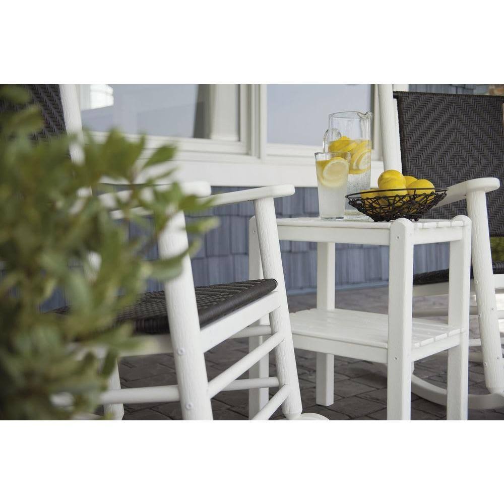 White/Tigerwood Woven Rocking Chair V979169