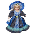 Porcelain Doll Figure with Wooden Stand F141